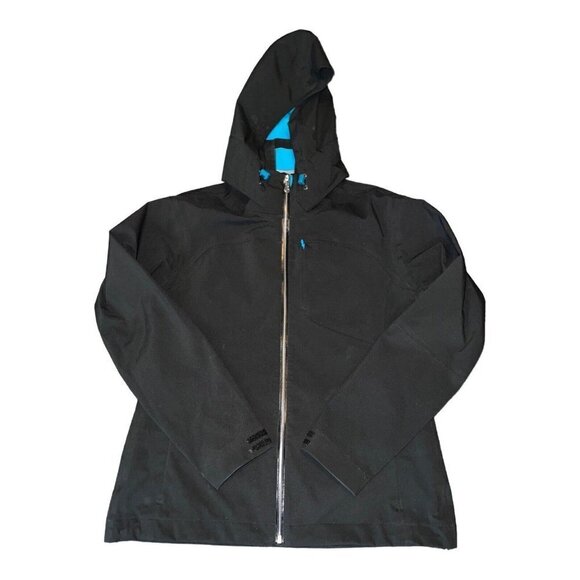 DESCENTE Womens Black Hooded Ski Jacket Sz 10 D7-6915 - Picture 1 of 16